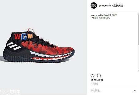 bape與adidas dame 4聯(lián)名有哪幾款_多少錢？