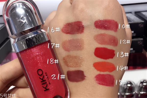 kiko 3d唇釉哪個色好看？試色大全