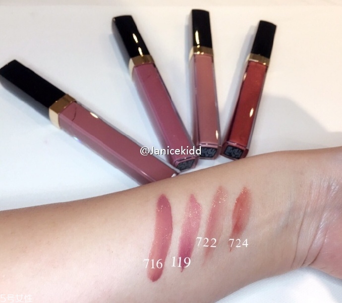 香奈兒可可小姐唇露748什么色？香奈兒水晶糖光透唇釉全試色