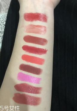 露華濃黑管口紅怎么樣？4種質(zhì)地全試色