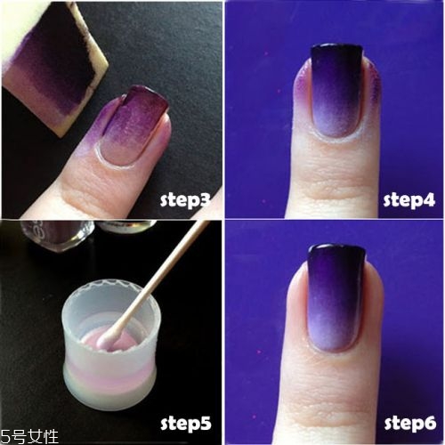 美甲漸變色的做法圖解 漸變美甲怎么做教程圖片 美甲漸變色的做法圖解 漸變美甲怎么做教程圖片