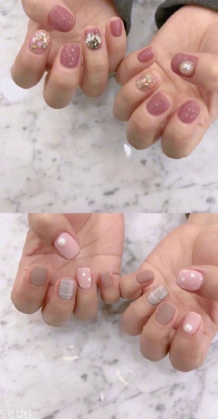 少女心美甲圖片韓式2018 純色美甲跳色款式搭配圖 少女心美甲圖片韓式2018 純色美甲跳色款式搭配圖