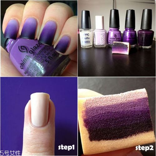 美甲漸變色的做法圖解 漸變美甲怎么做教程圖片 美甲漸變色的做法圖解 漸變美甲怎么做教程圖片