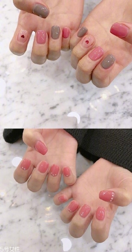 少女心美甲圖片韓式2018 純色美甲跳色款式搭配圖 少女心美甲圖片韓式2018 純色美甲跳色款式搭配圖