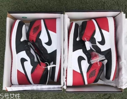 aj 1黑腳趾真假對比 aj1黑腳趾真品原來這樣鑒定 aj 1黑腳趾真假對比 aj1黑腳趾真品原來這樣鑒定