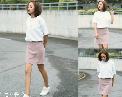 白色t恤配什么裙子？白色t恤搭配裙子圖片