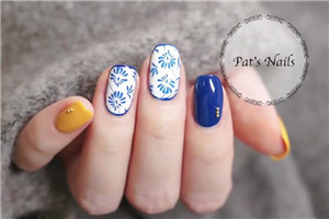 仿刺繡美甲圖片及教程