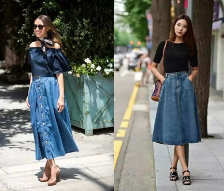 牛仔半身裙怎么搭配？牛仔半身裙搭配技巧