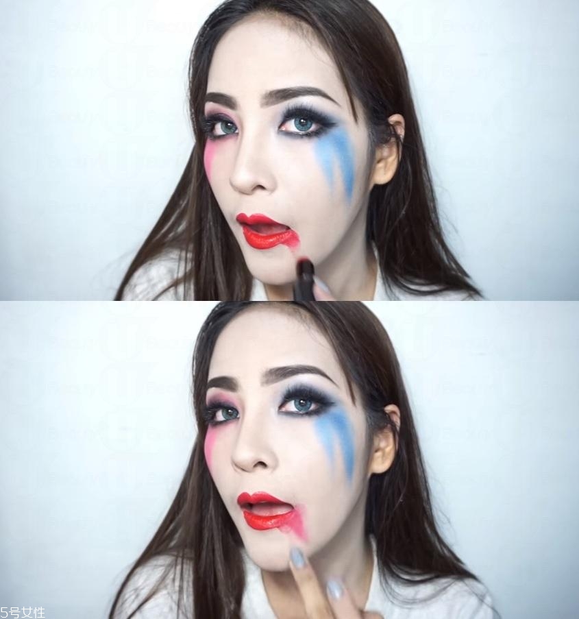 小丑女妝容圖片 哈莉奎茵妝面教程 小丑女妝容圖片 哈莉奎茵妝面教程