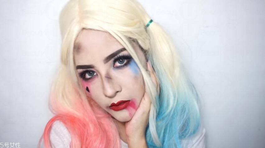 小丑女妝容圖片 哈莉奎茵妝面教程 小丑女妝容圖片 哈莉奎茵妝面教程