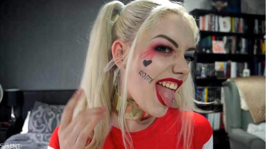 小丑女妝容圖片 哈莉奎茵妝面教程 小丑女妝容圖片 哈莉奎茵妝面教程
