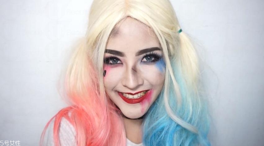 小丑女妝容圖片 哈莉奎茵妝面教程 小丑女妝容圖片 哈莉奎茵妝面教程