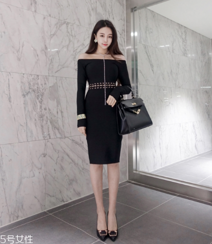 一字肩連衣裙怎么搭配？一字肩連衣裙搭配圖片