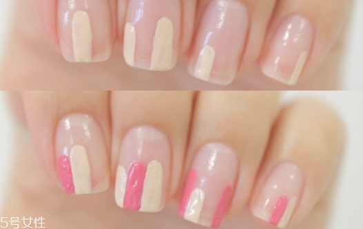 裸粉色條紋美甲教程 裸粉色條紋美甲樣式 裸粉色條紋美甲教程 裸粉色條紋美甲樣式