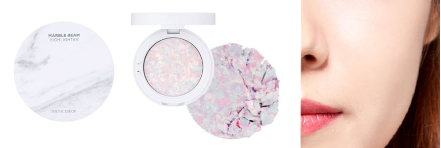 菲詩(shī)小鋪大理石腮紅試色 4個(gè)色號(hào)上臉圖