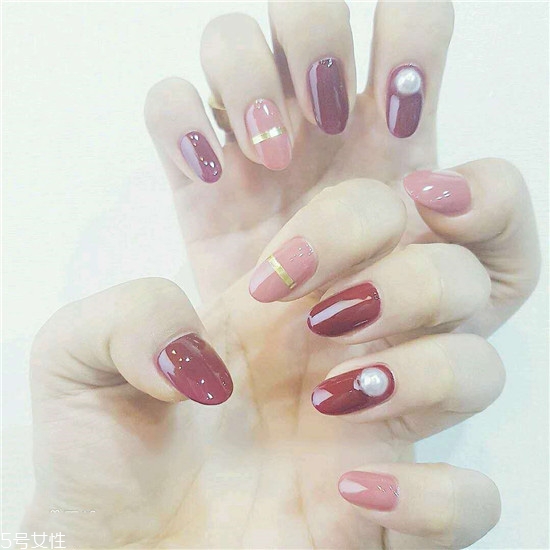 豆沙色美甲圖片大全 豆沙色美甲圖片2022新款式 豆沙色美甲圖片大全 豆沙色美甲圖片2022新款式