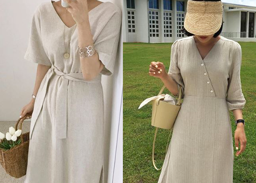 復(fù)古風(fēng)長款連衣裙搭配圖片