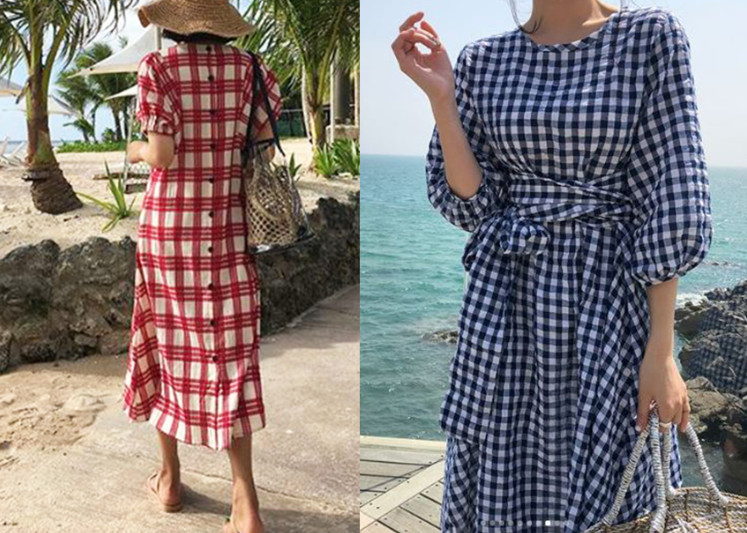 復(fù)古風(fēng)長款連衣裙搭配圖片