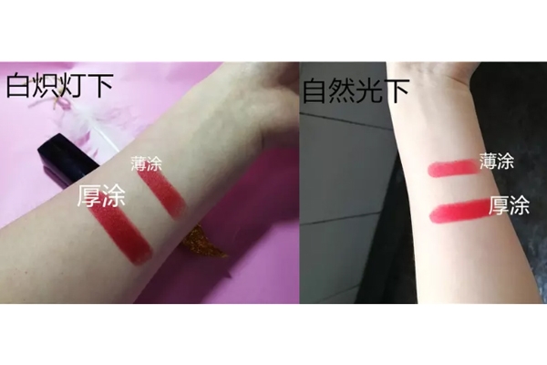 迪奧999啞光真人試色 薄涂厚涂都是正紅色 迪奧999啞光真人試色 薄涂厚涂都是正紅色