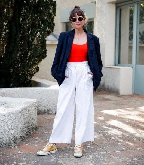 寬褲子配什么上衣圖片 寬褲怎么搭配 寬褲子配什么上衣圖片 寬褲怎么搭配