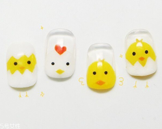 小雞美甲怎么做 4步驟畫出可愛小雞指甲 小雞美甲怎么做 4步驟畫出可愛小雞指甲