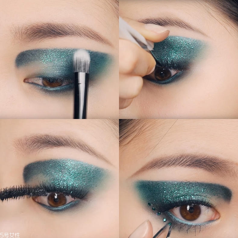 創(chuàng)意綠色眼妝圖片教程 超酷綠色妝容畫法步驟 創(chuàng)意綠色眼妝圖片教程 超酷綠色妝容畫法步驟
