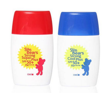 近江兄弟防曬霜紅色藍色哪個好？近江兄弟小熊防曬霜紅色藍色對比