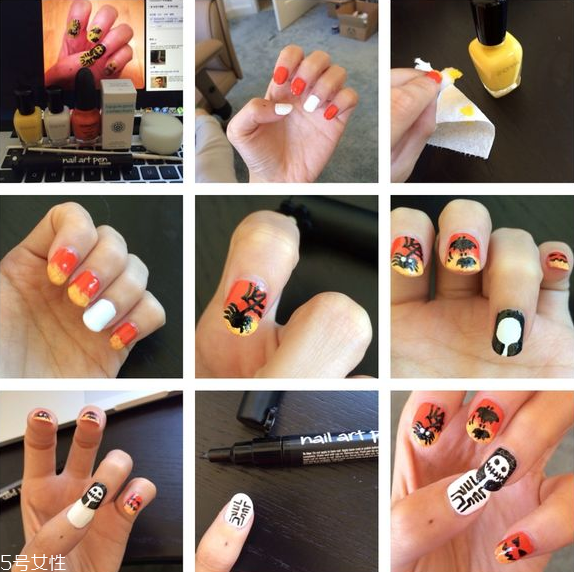 q版萬圣節(jié)美甲怎么做？q版萬圣節(jié)美甲教程