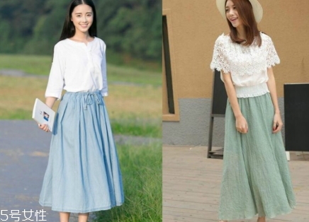 棉麻長(zhǎng)裙子怎么搭配？文藝妹紙都這樣穿