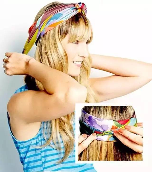 如何用絲巾綁頭發(fā) 個性派絲巾綁發(fā)造型 如何用絲巾綁頭發(fā) 個性派絲巾綁發(fā)造型