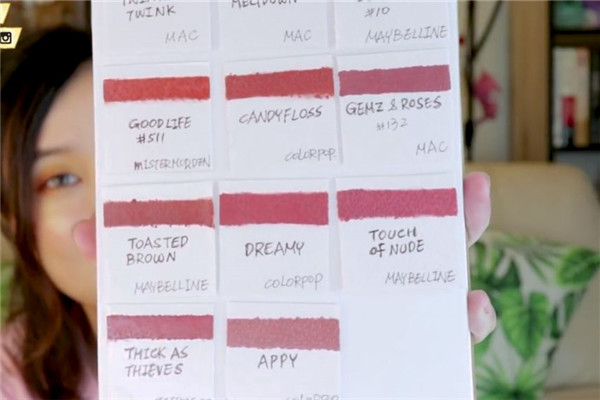 唇膏色卡自制方法步驟圖解 唇膏色卡自制方法步驟圖解