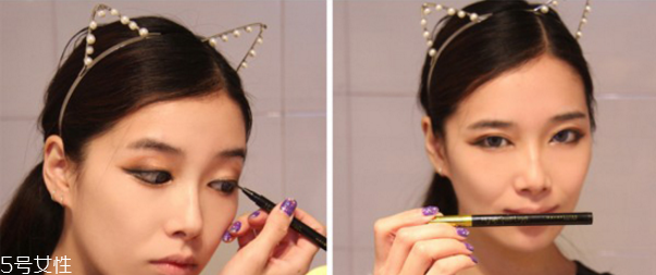 貓眼妝畫法步驟圖 韓國(guó)慵懶貓眼妝畫法 貓眼妝畫法步驟圖 韓國(guó)慵懶貓眼妝畫法