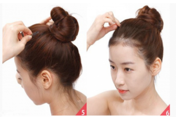 無劉海丸子頭怎么扎好看 半花瓣頭扎法圖解 無劉海丸子頭怎么扎好看 半花瓣頭扎法圖解