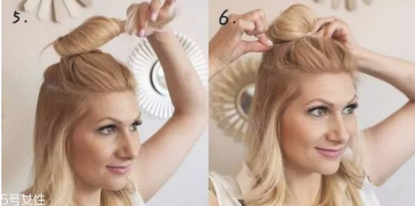 無劉海丸子頭怎么扎好看 半花瓣頭扎法圖解 無劉海丸子頭怎么扎好看 半花瓣頭扎法圖解