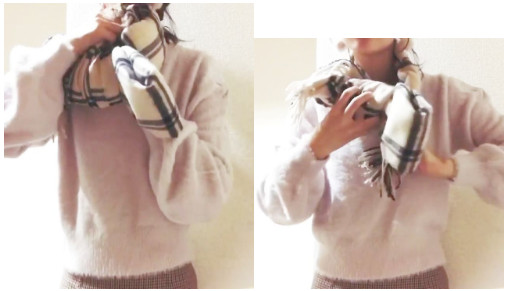 頸巾的系法圖解 這2種系法日本超流行 頸巾的系法圖解 這2種系法日本超流行