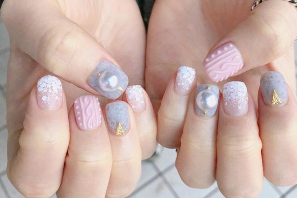 冬天毛衣紋美甲圖片 溫暖時髦毛衣紋美甲 冬天毛衣紋美甲圖片 溫暖時髦毛衣紋美甲