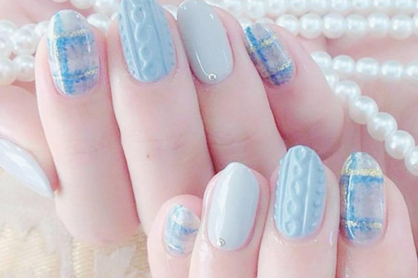 冬天毛衣紋美甲圖片 溫暖時髦毛衣紋美甲 冬天毛衣紋美甲圖片 溫暖時髦毛衣紋美甲