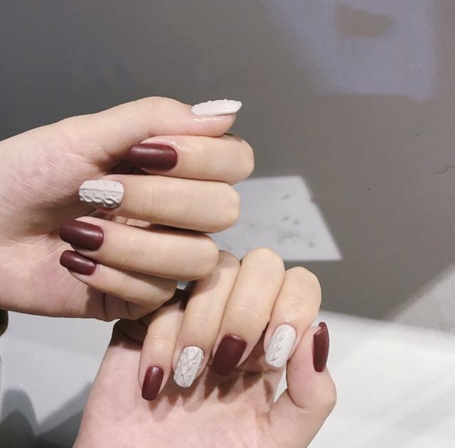 冬天毛衣紋美甲圖片 溫暖時髦毛衣紋美甲 冬天毛衣紋美甲圖片 溫暖時髦毛衣紋美甲