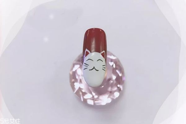 條紋撞色美甲教程 可愛(ài)美甲教程