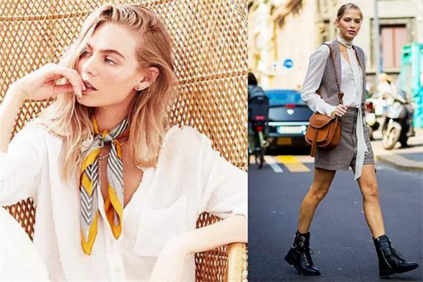 真絲方巾的系法 get百變造型