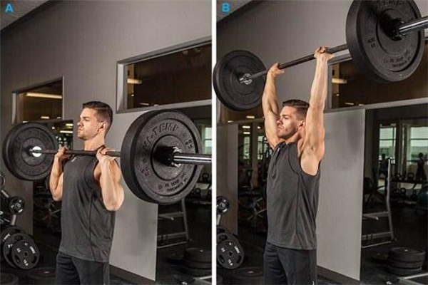 站姿杠鈴推舉正確姿勢 站姿杠鈴推舉怎么做 站姿杠鈴推舉正確姿勢 站姿杠鈴推舉怎么做
