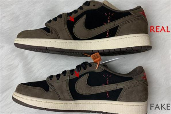 aj1倒鉤低幫真假對比-aj1 travis scott倒鉤低幫真假鑒定 aj1倒鉤低幫真假對比-aj1 travis scott倒鉤低幫真假鑒定