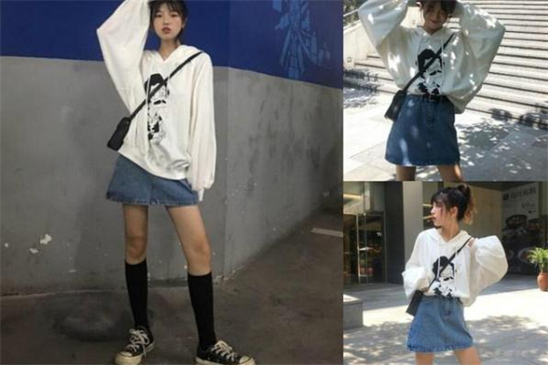 白色衛(wèi)衣配什么裙子好看 白色衛(wèi)衣搭配裙子圖片 白色衛(wèi)衣配什么裙子好看 白色衛(wèi)衣搭配裙子圖片