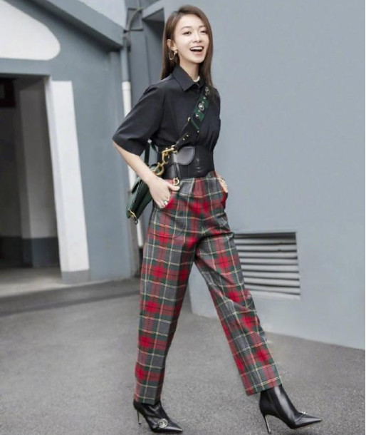 秋冬格子衣服搭配圖片 秋冬格子服裝效果圖 秋冬格子衣服搭配圖片 秋冬格子服裝效果圖