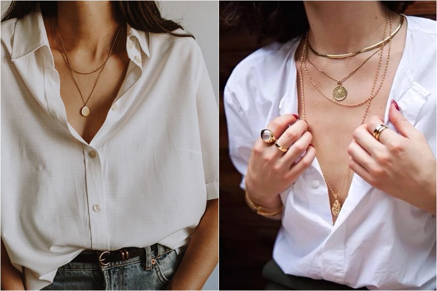 飾品與白襯衫6種搭配 穿出白襯衫高級(jí)感 飾品與白襯衫6種搭配 穿出白襯衫高級(jí)感