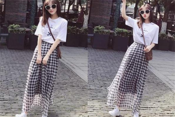 格子長裙怎么搭配 格子長裙搭配圖片 格子長裙怎么搭配 格子長裙搭配圖片