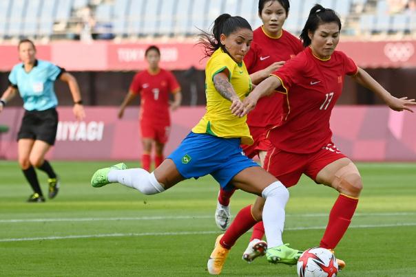 中國(guó)女足奧運(yùn)首秀0比5不敵巴西 中國(guó)奧運(yùn)軍團(tuán)首秀